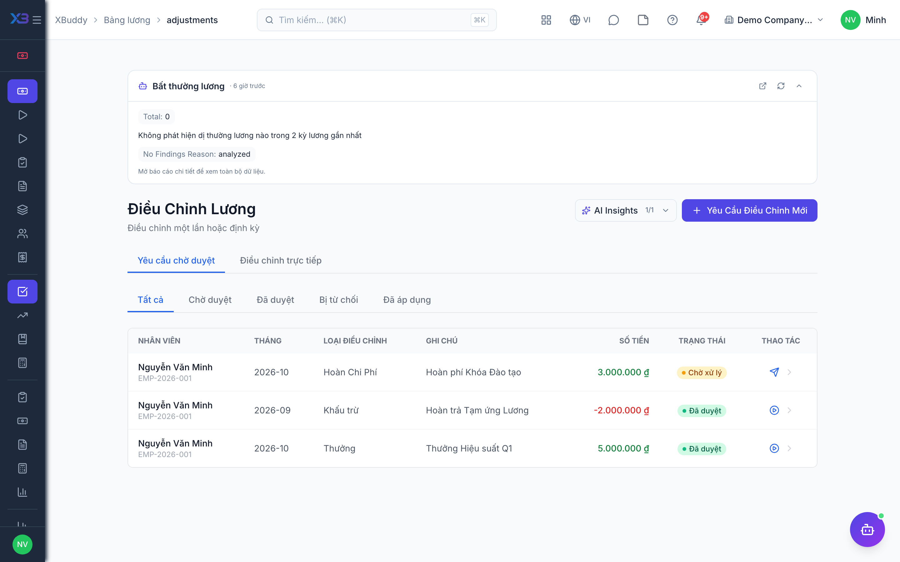 Payroll — Reopen, retro line and supplementary run actions on a run