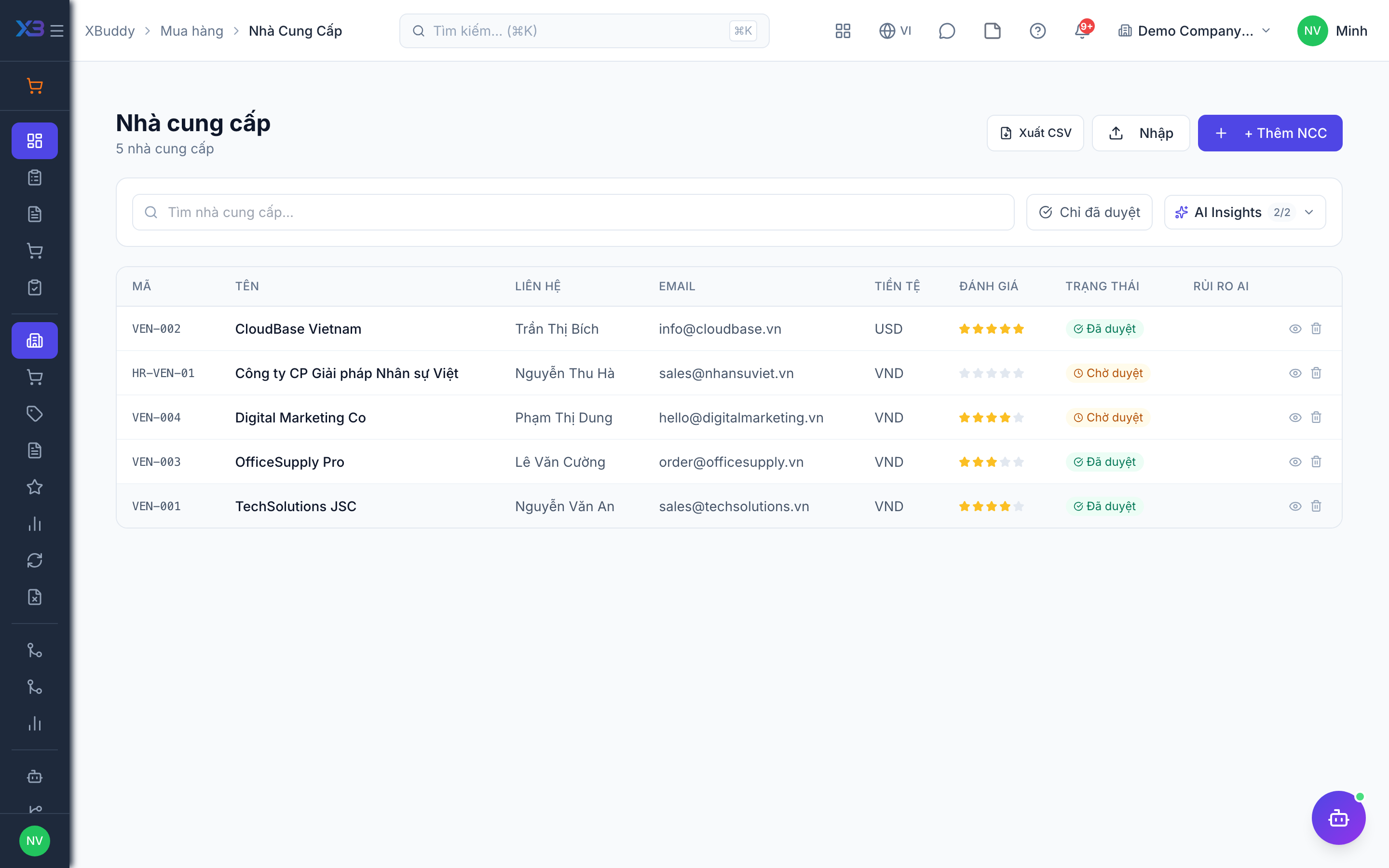 Procurement — Vendor portal quote submission