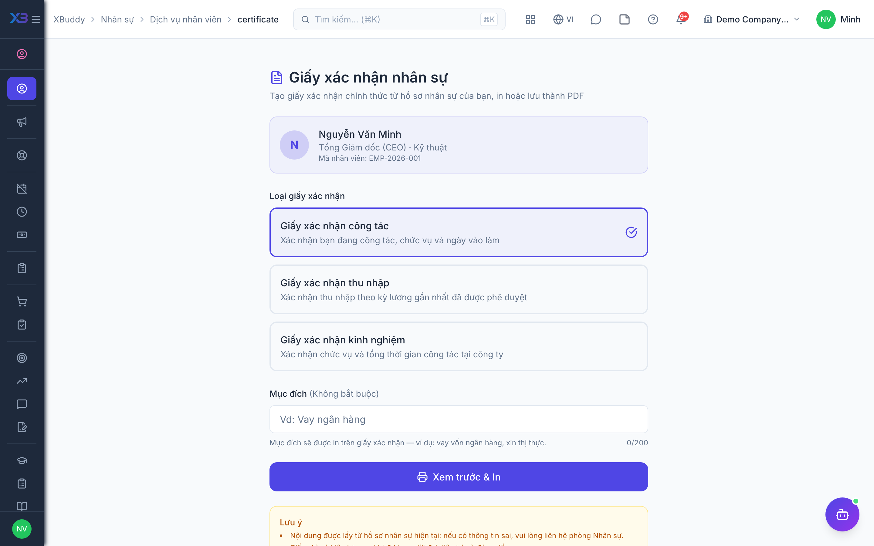 Self-Service — Employment letter generator and help search